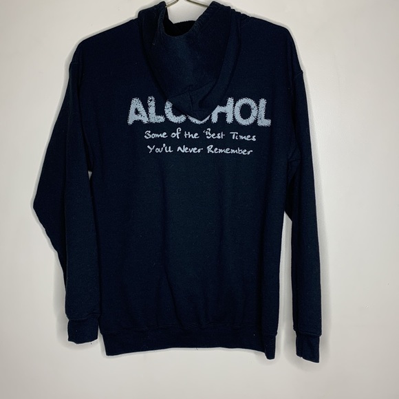 Gildan | Black BAND Zip Up HOODIE | Brad Paisley ALCOHOL WORLD TOUR Sweatshirt - Picture 6 of 8